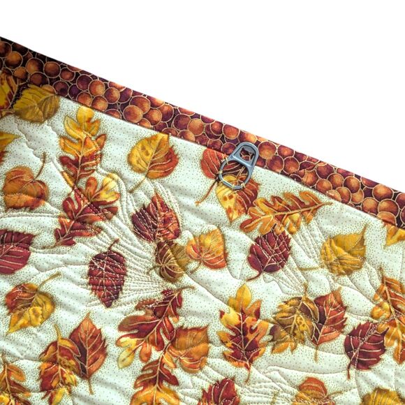 Handmade 2012 Autumn Wall Hanging: Quilted Sunflower & Pumpkin Fiber Art - Picture 4 of 7